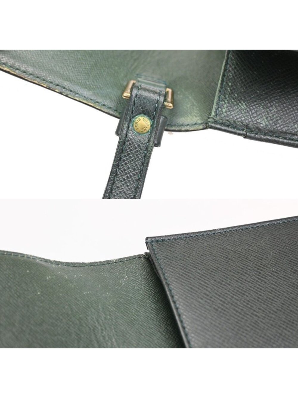 Louis Vuitton Clutch Pochette Deep Green Taiga - Picture 9 of 15